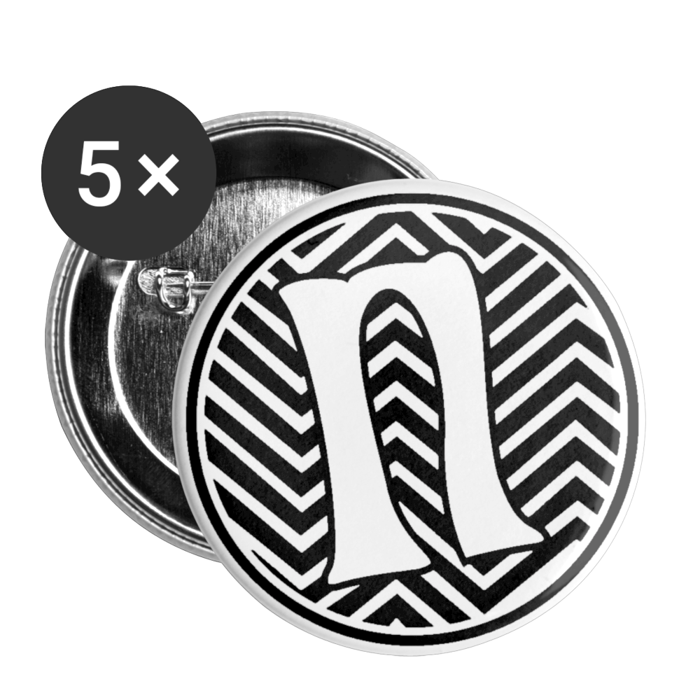 Buttons small 1'' (5-pack) - white