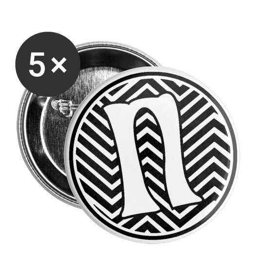 Buttons small 1'' (5-pack) - white